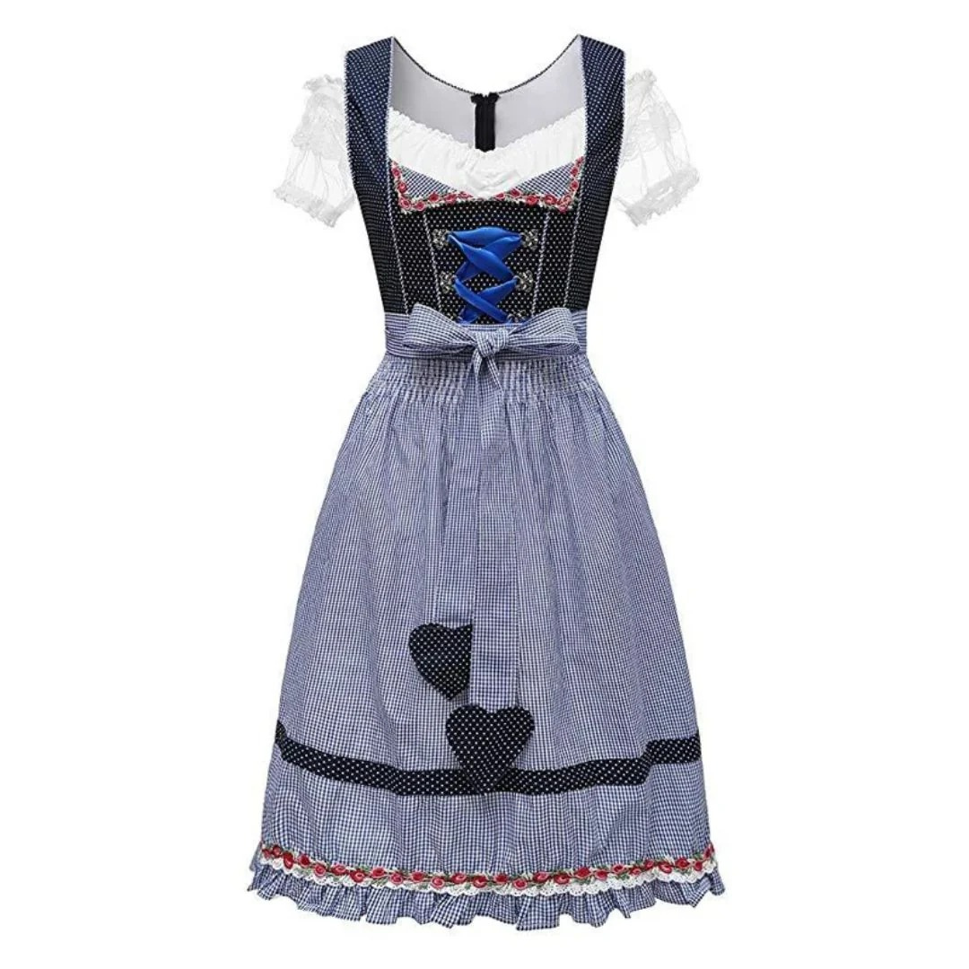 Larissa | Damen Oktoberfest Dirndl in Grau und Blau