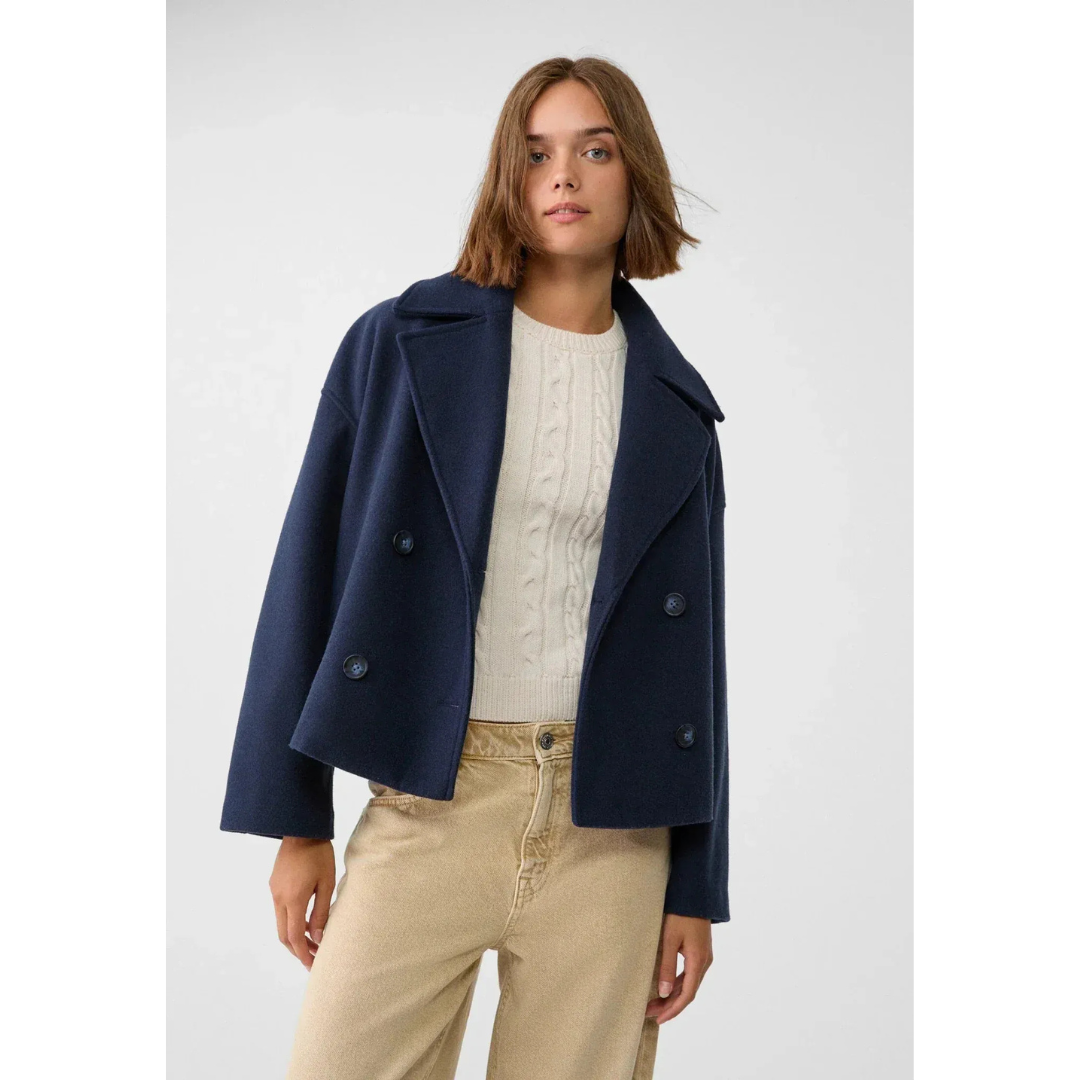 Laura | Damen Kurze Jacke mit Knöpfen