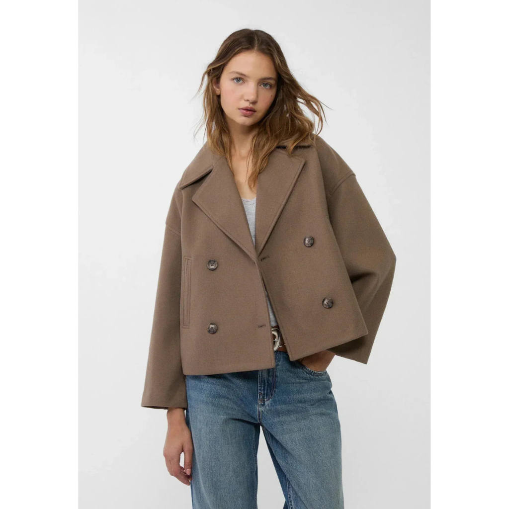Laura | Damen Kurze Jacke mit Knöpfen