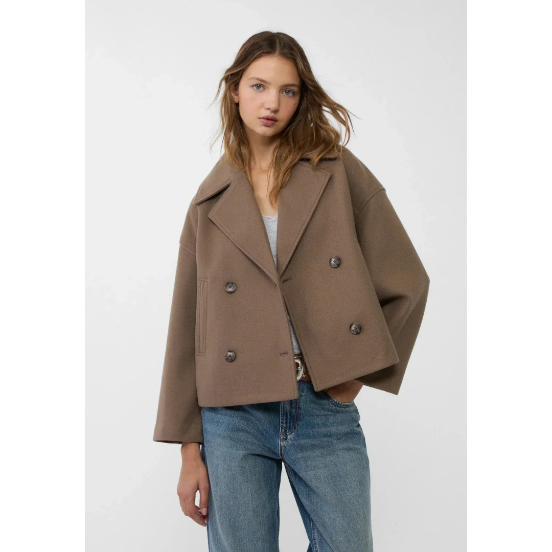 Laura | Damen Kurze Jacke mit Knöpfen
