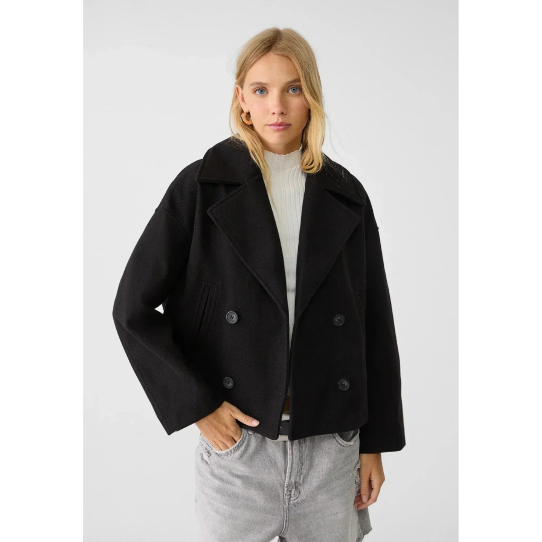 Laura | Damen Kurze Jacke mit Knöpfen