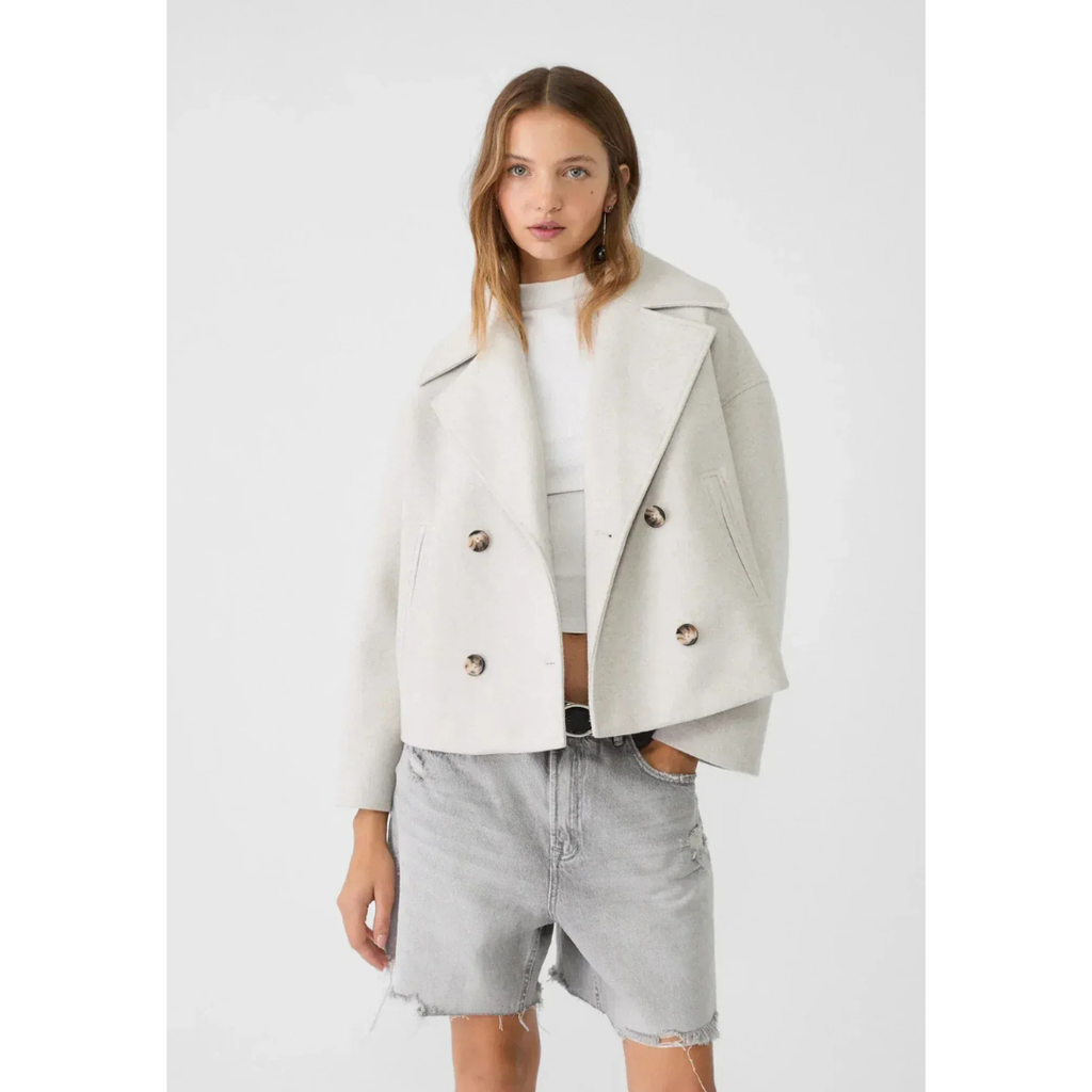 Laura | Damen Kurze Jacke mit Knöpfen