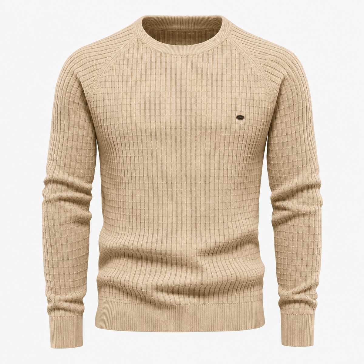 Lazar | Herren Pullover mit Strickmuster und Langarm