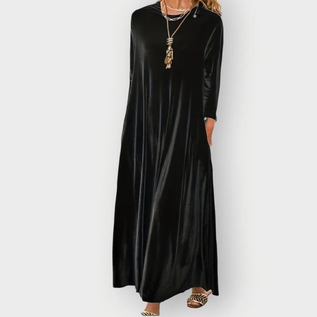 Lea | Damen Bequeme Midi Abendkleid