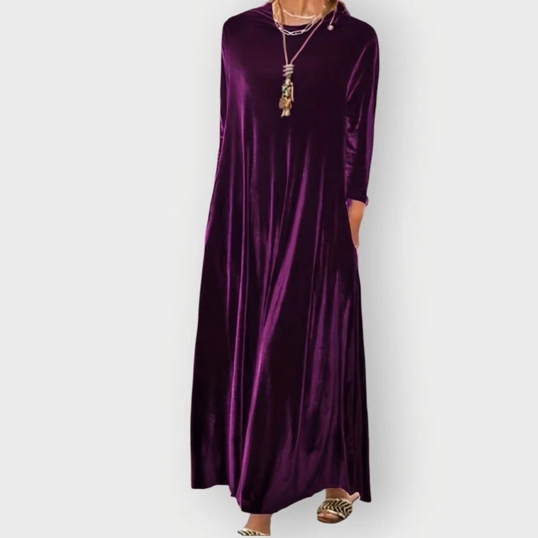 Lea | Damen Bequeme Midi Abendkleid