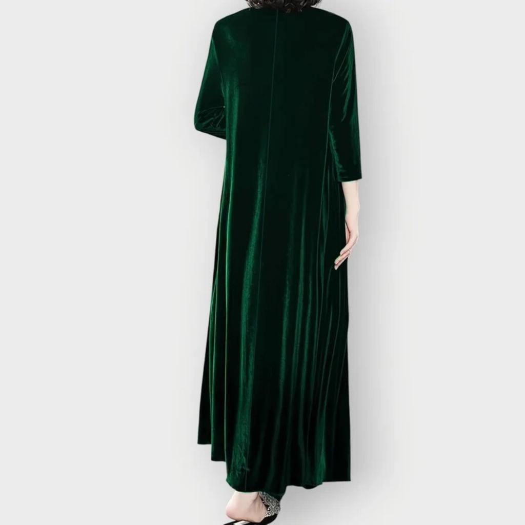 Lea | Damen Bequeme Midi Abendkleid