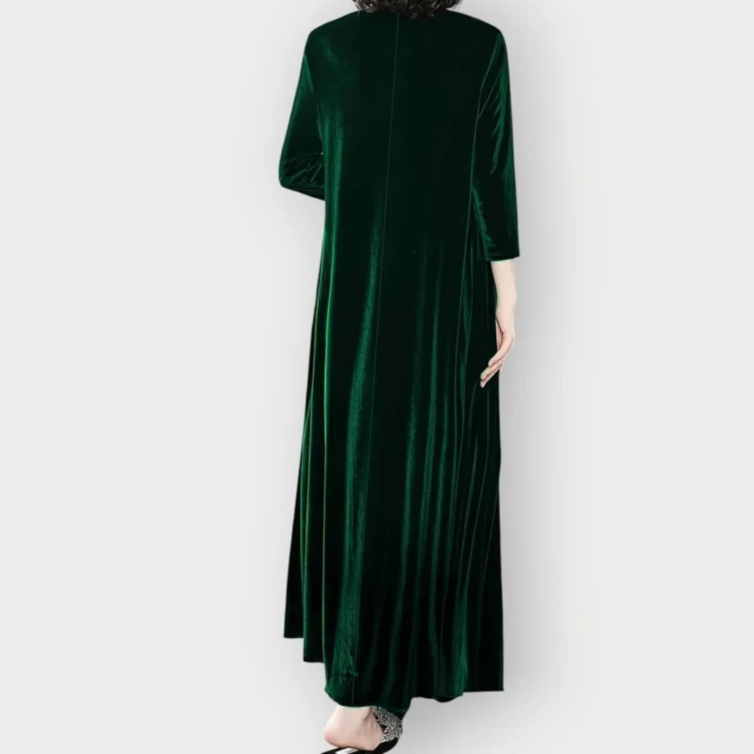 Lea | Damen Bequeme Midi Abendkleid