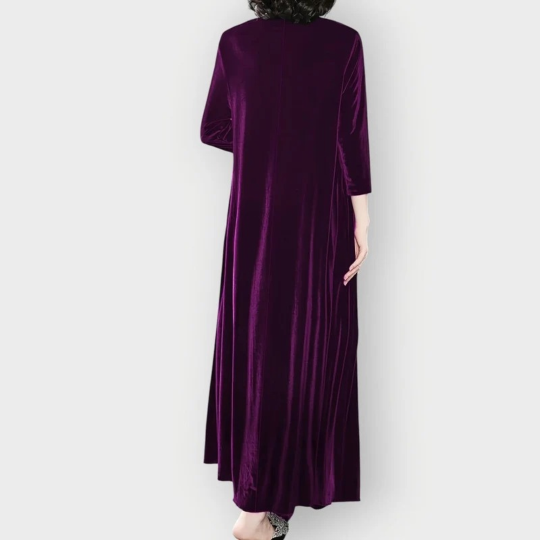Lea | Damen Bequeme Midi Abendkleid