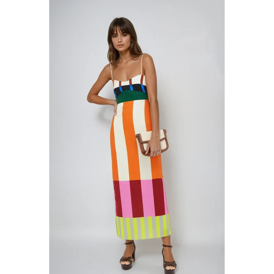 Lena | Damen Elegante Florale Maxikleid