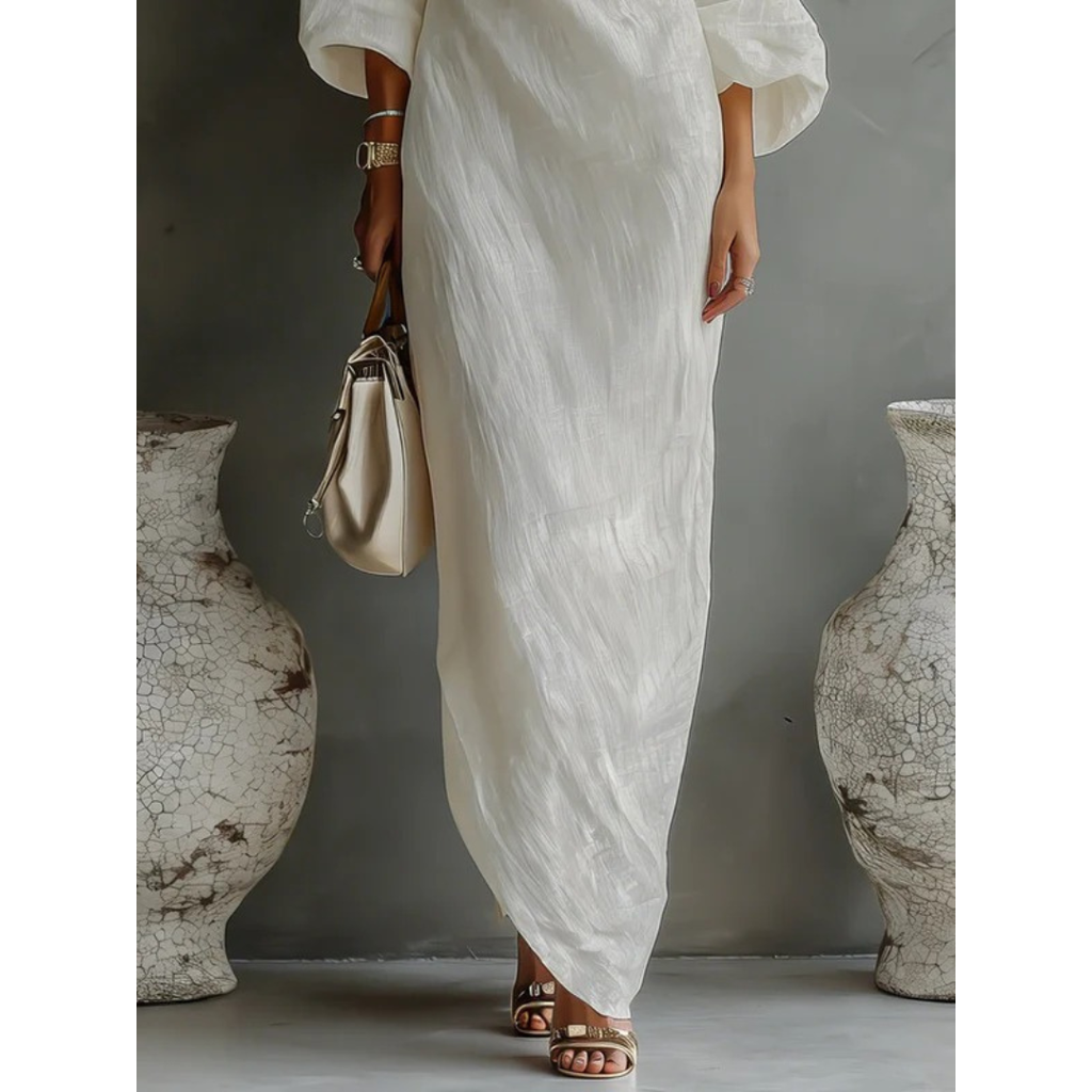 Lena | Damen Sommer Maxikleid Mit One Shoulder