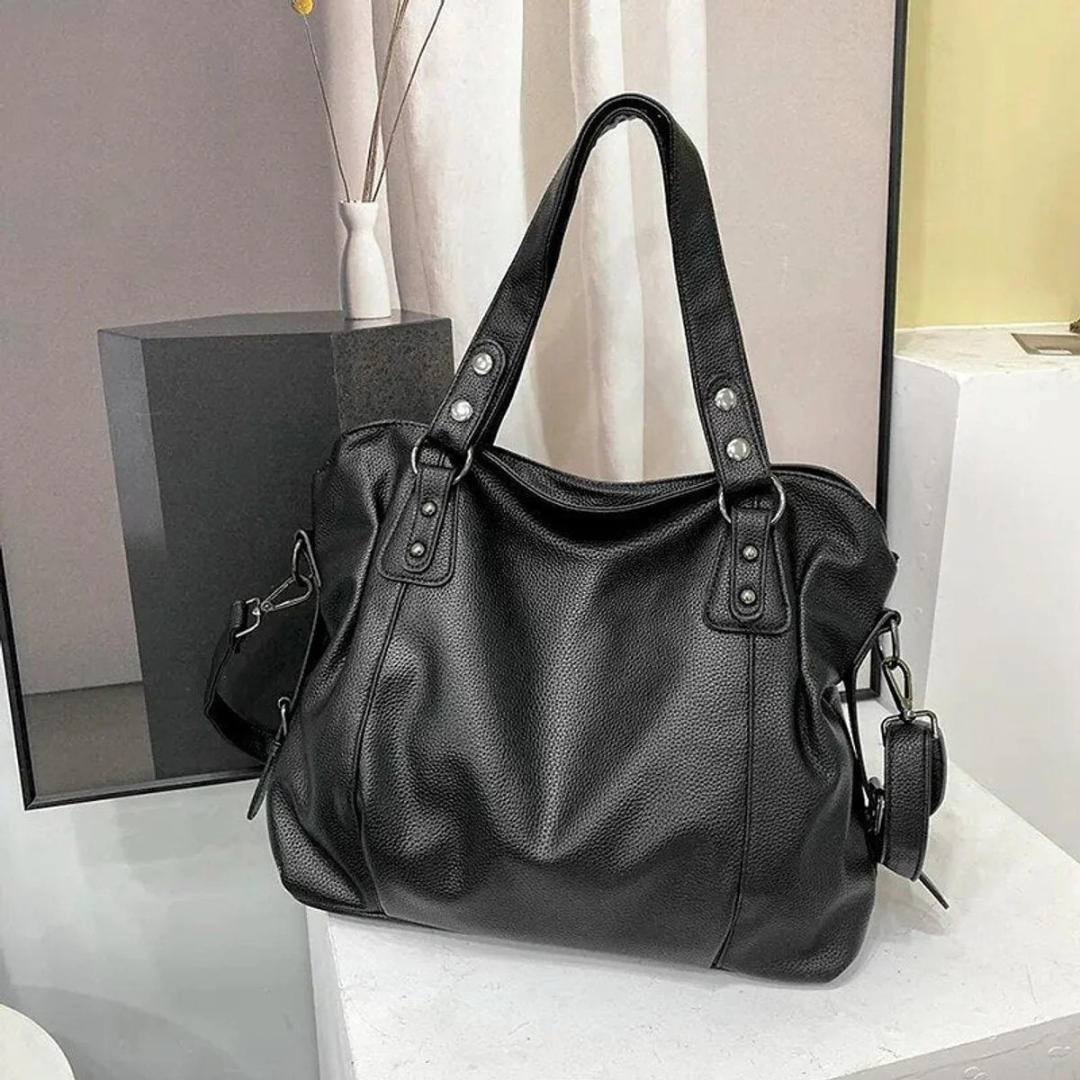 Leni | Damen Leder Tote Bag Mit Nieten