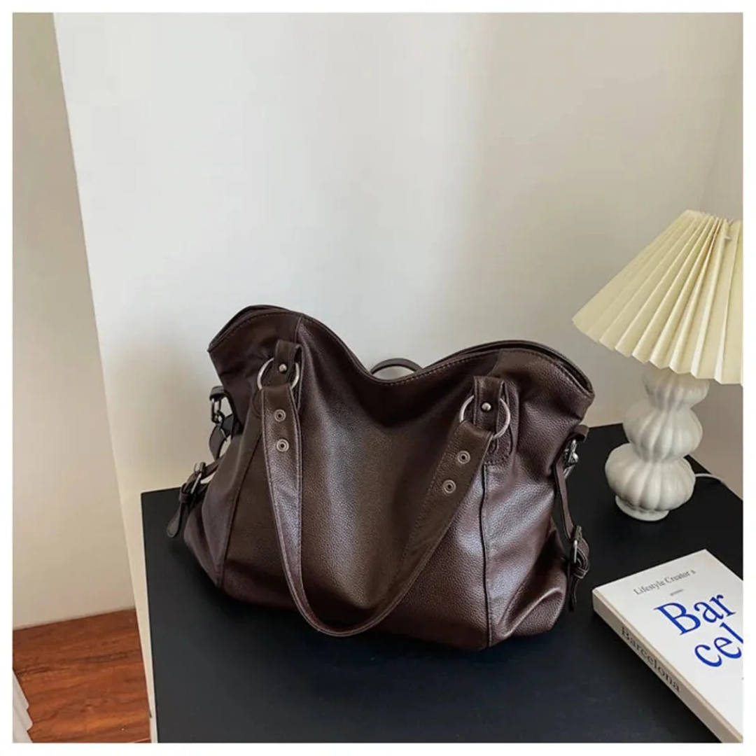 Leni | Damen Leder Tote Bag Mit Nieten