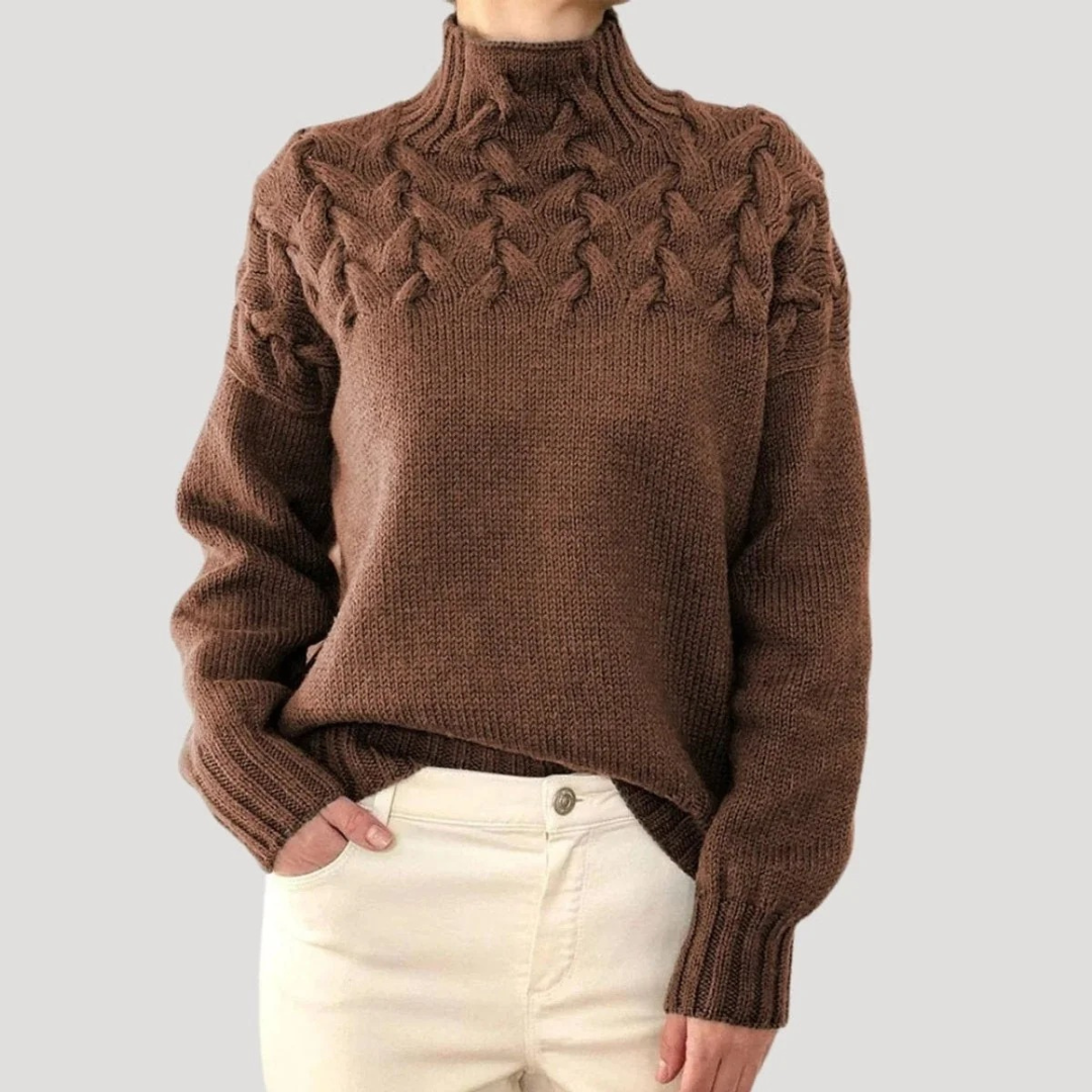 Leni | Damen Warme Rollkragenpullover Langarm