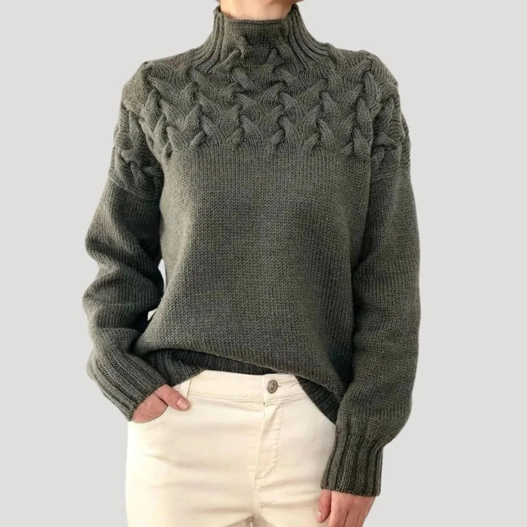 Leni | Damen Warme Rollkragenpullover Langarm