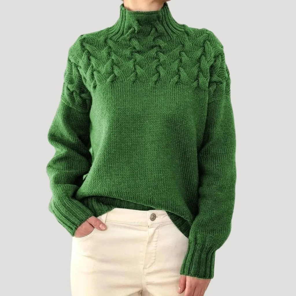 Leni | Damen Warme Rollkragenpullover Langarm