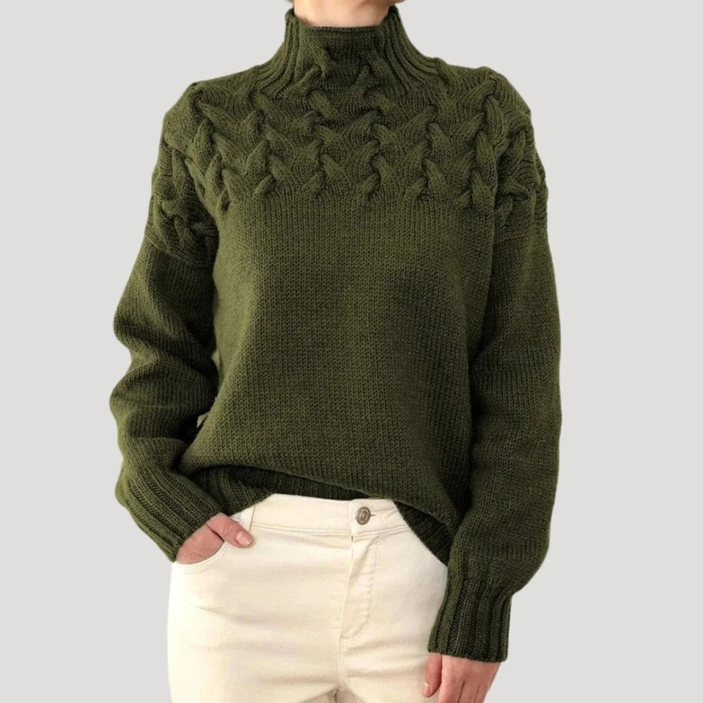 Leni | Damen Warme Rollkragenpullover Langarm