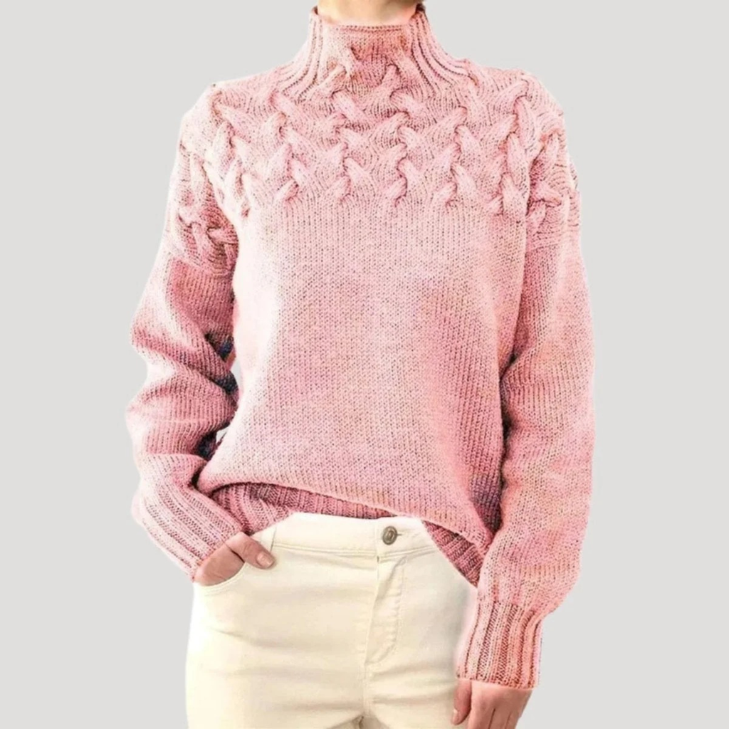 Leni | Damen Warme Rollkragenpullover Langarm