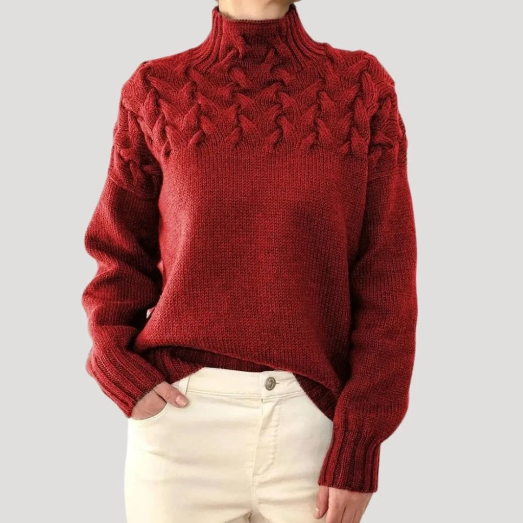 Leni | Damen Warme Rollkragenpullover Langarm