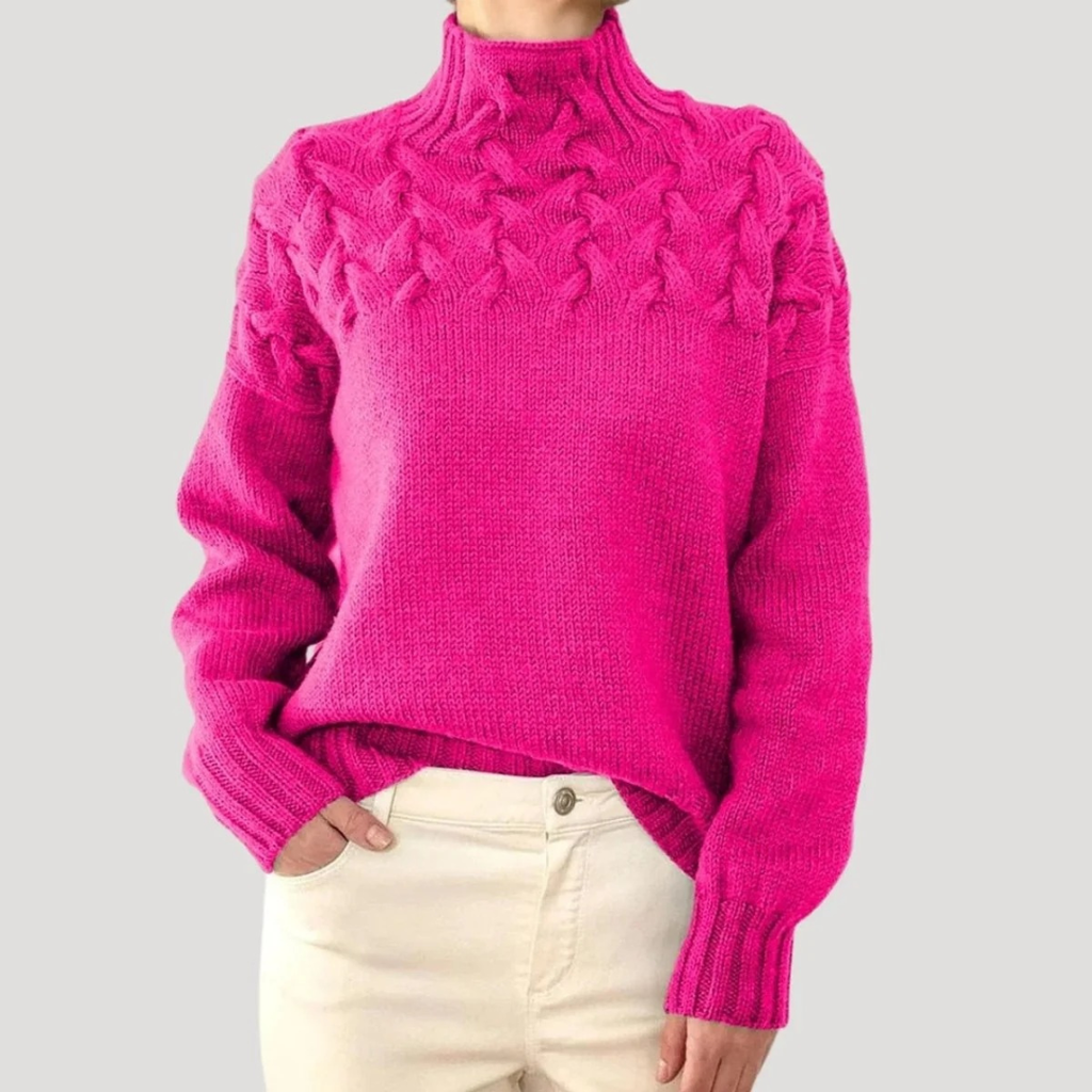 Leni | Damen Warme Rollkragenpullover Langarm