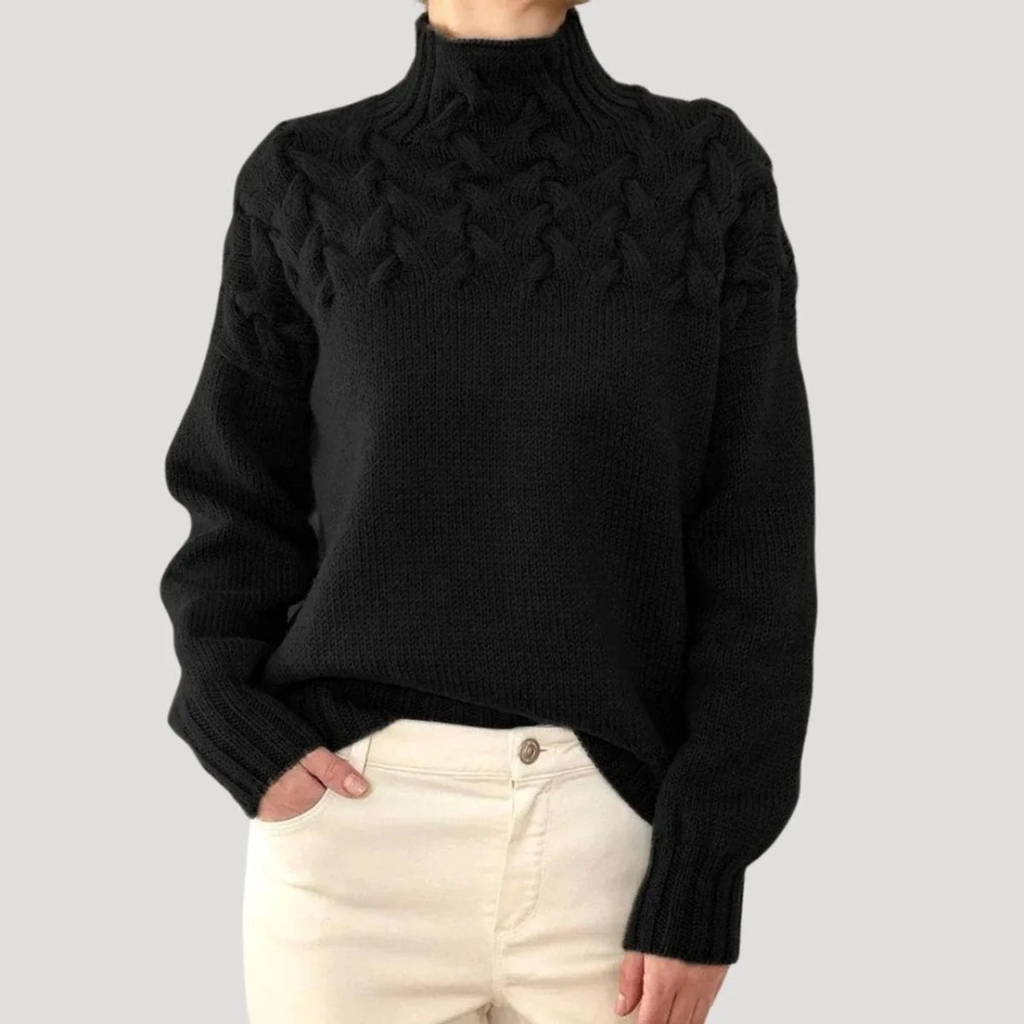 Leni | Damen Warme Rollkragenpullover Langarm