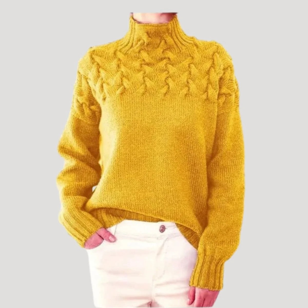 Leni | Damen Warme Rollkragenpullover Langarm