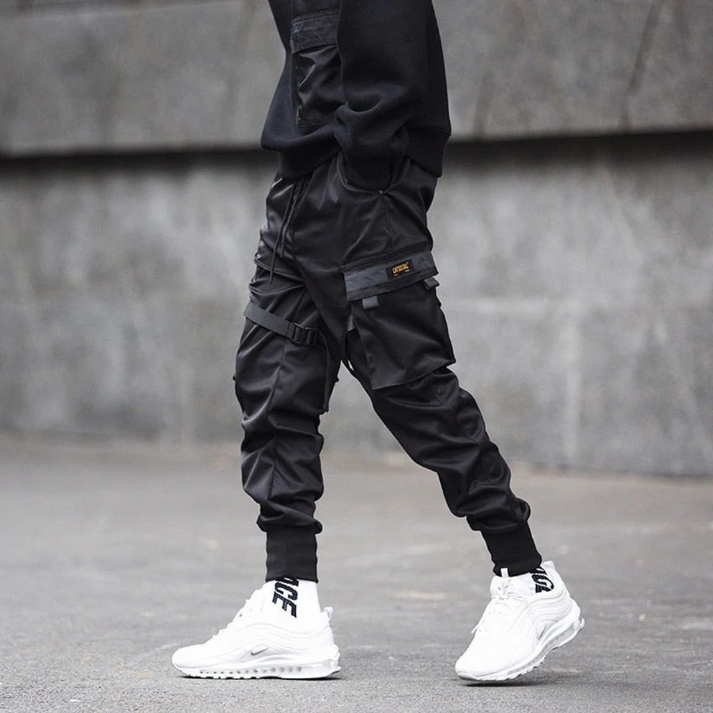 Leon | Herren Schwarze Freizeit Cargohose