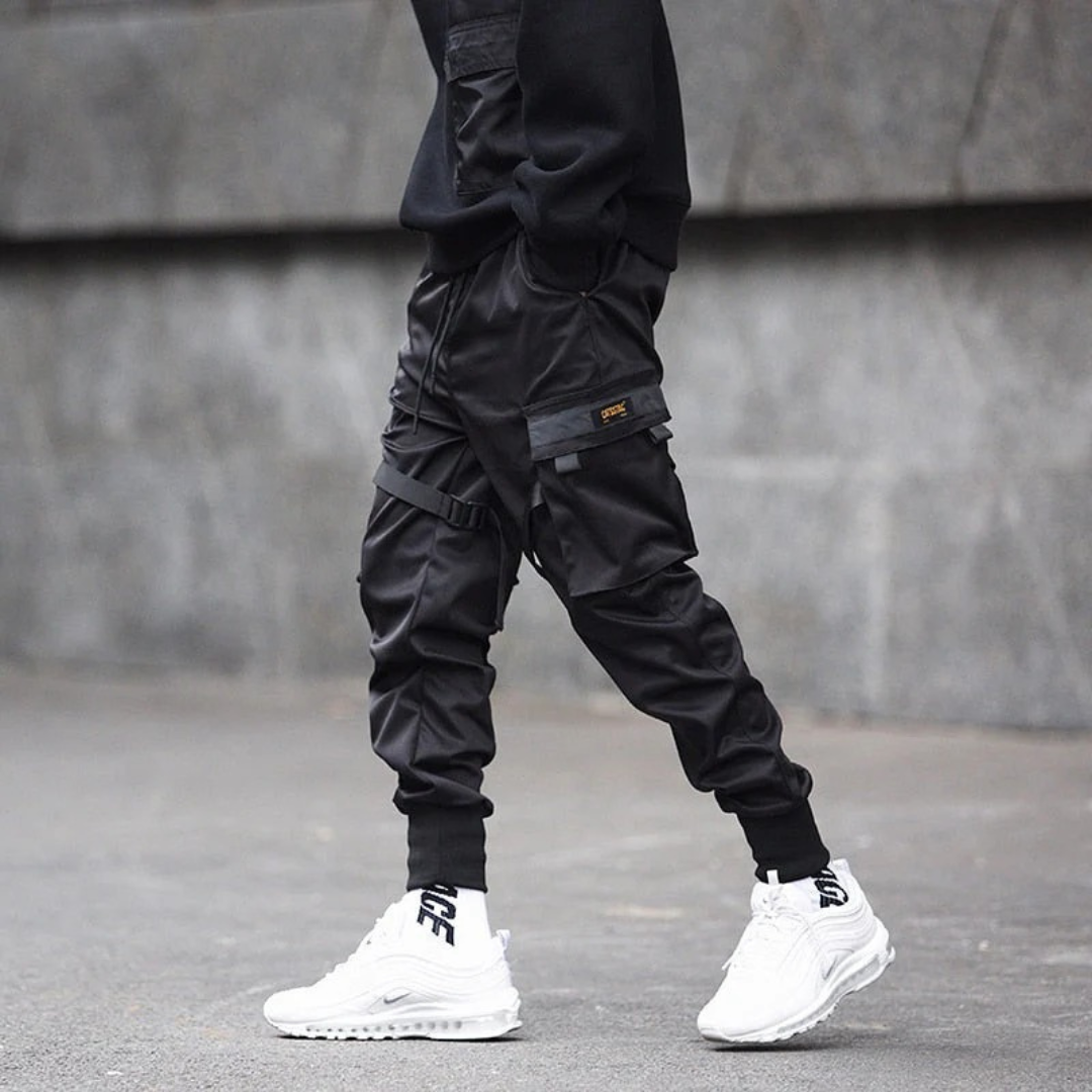 Leon | Herren Schwarze Freizeit Cargohose