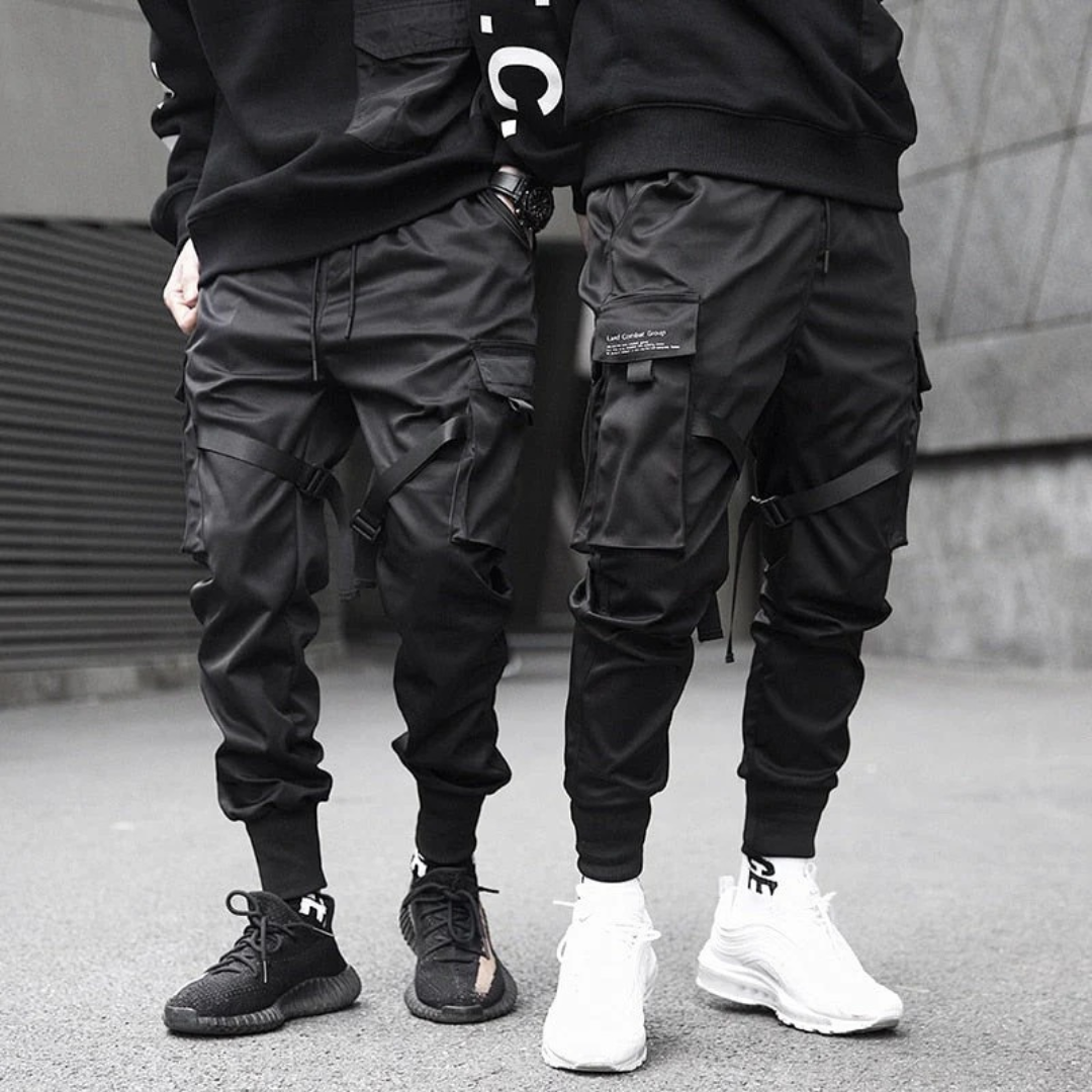Leon | Herren Schwarze Freizeit Cargohose