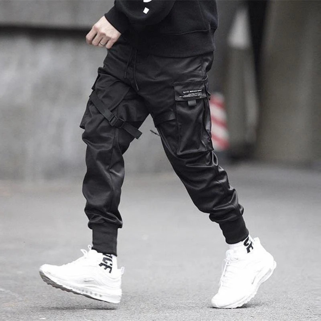 Leon | Herren Schwarze Freizeit Cargohose
