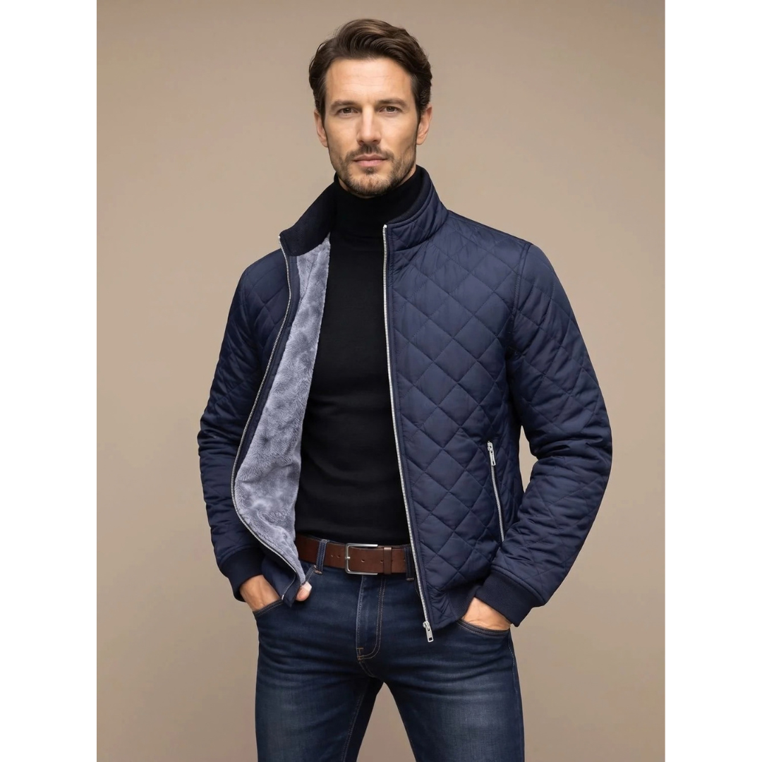 Leonhard | Herren Winterjacke mit Fleece und Stehkragen