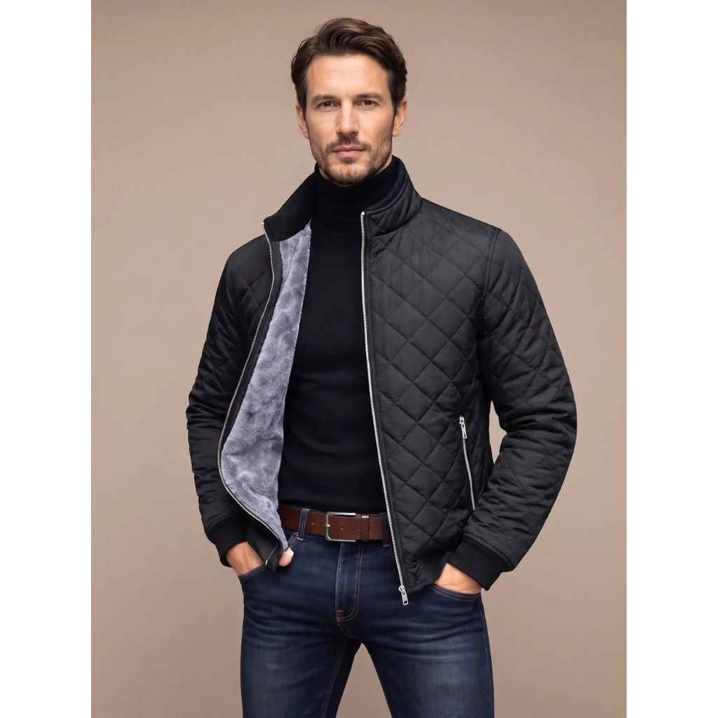 Leonhard | Herren Winterjacke mit Fleece und Stehkragen