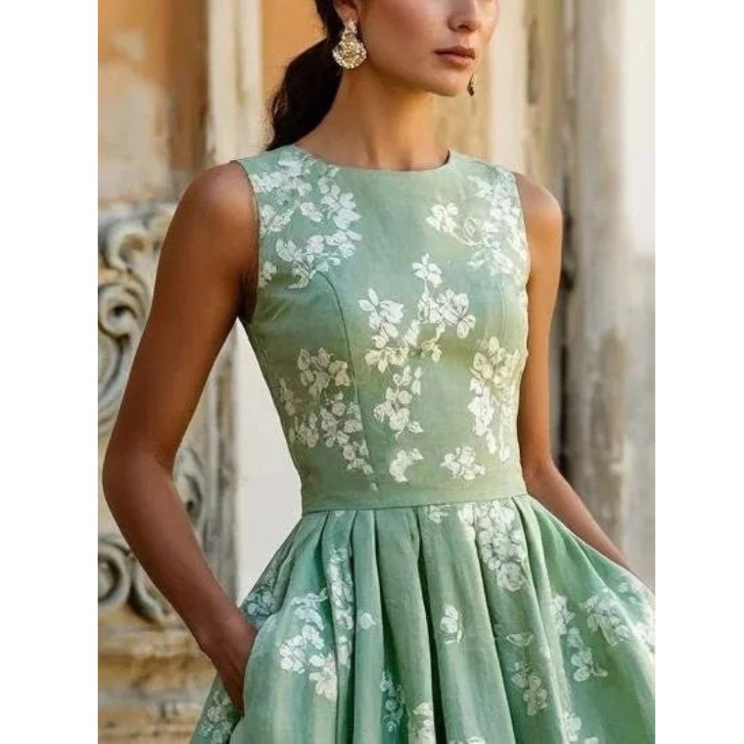 Leonie | Damen Florale Sommer Midikleid