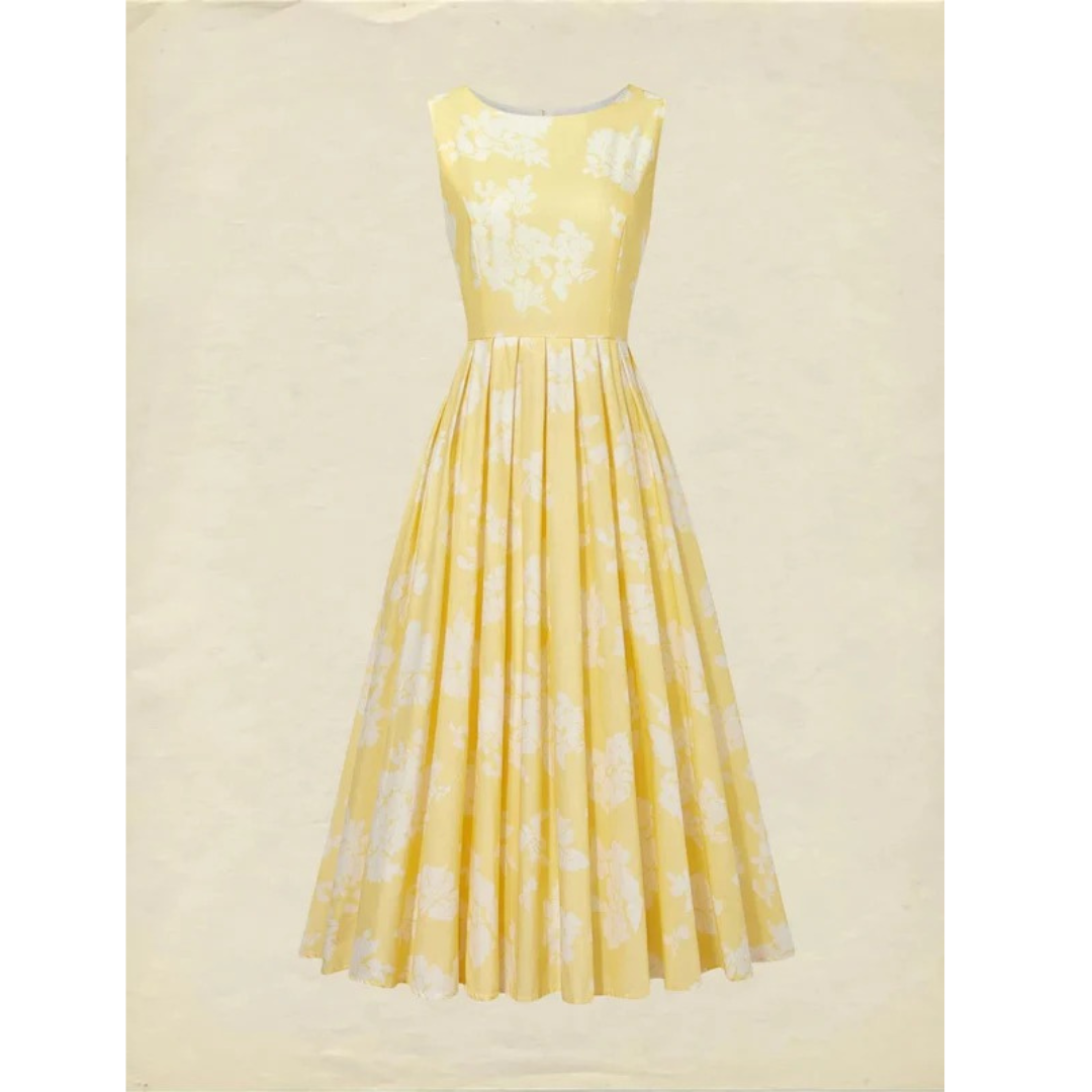 Leonie | Damen Florale Sommer Midikleid