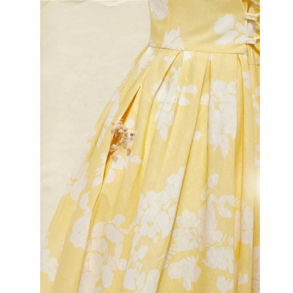 Leonie | Damen Florale Sommer Midikleid