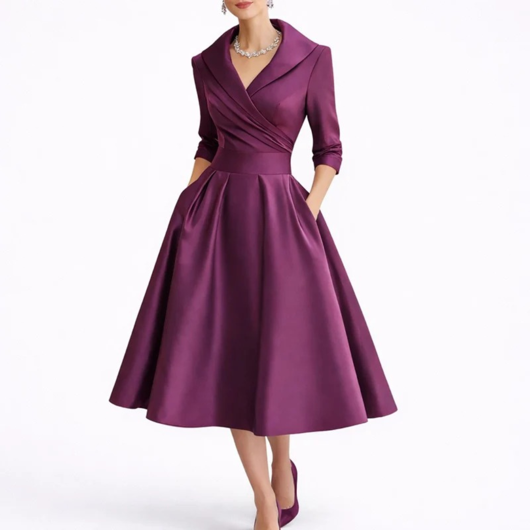 Leonie | Damen Herbst Midikleid für altag