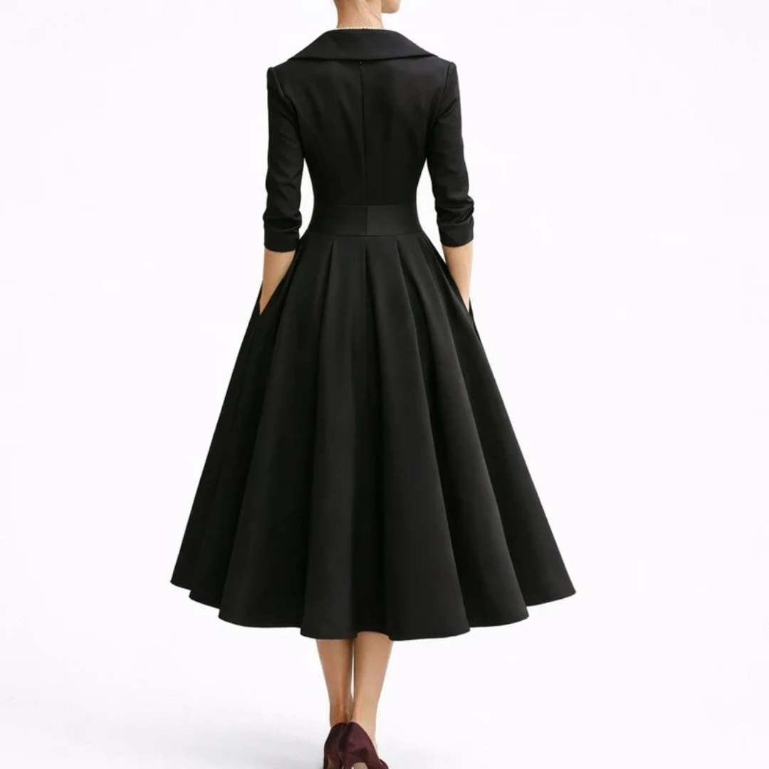 Leonie | Damen Herbst Midikleid für altag
