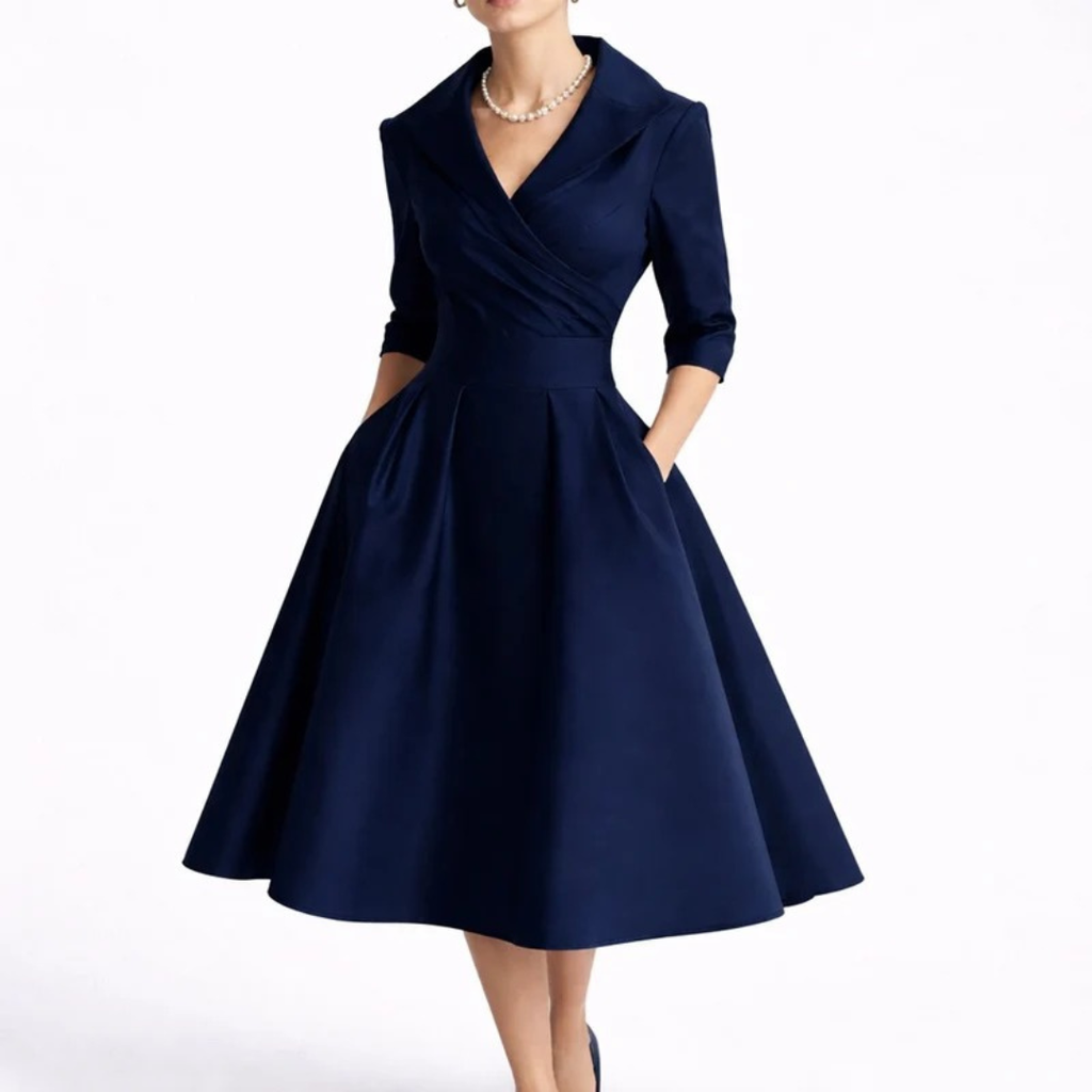 Leonie | Damen Herbst Midikleid für altag