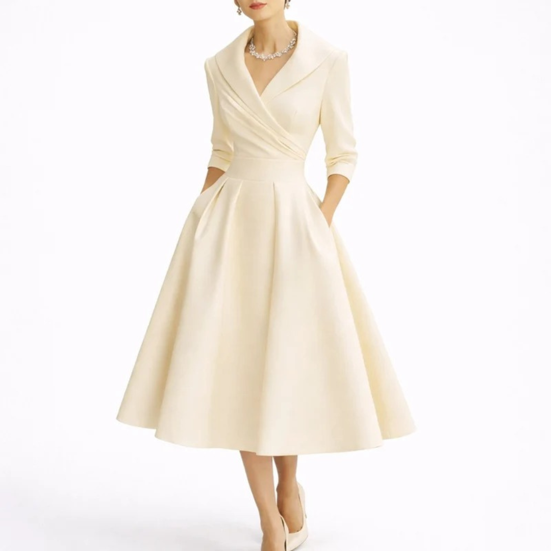 Leonie | Damen Herbst Midikleid für altag