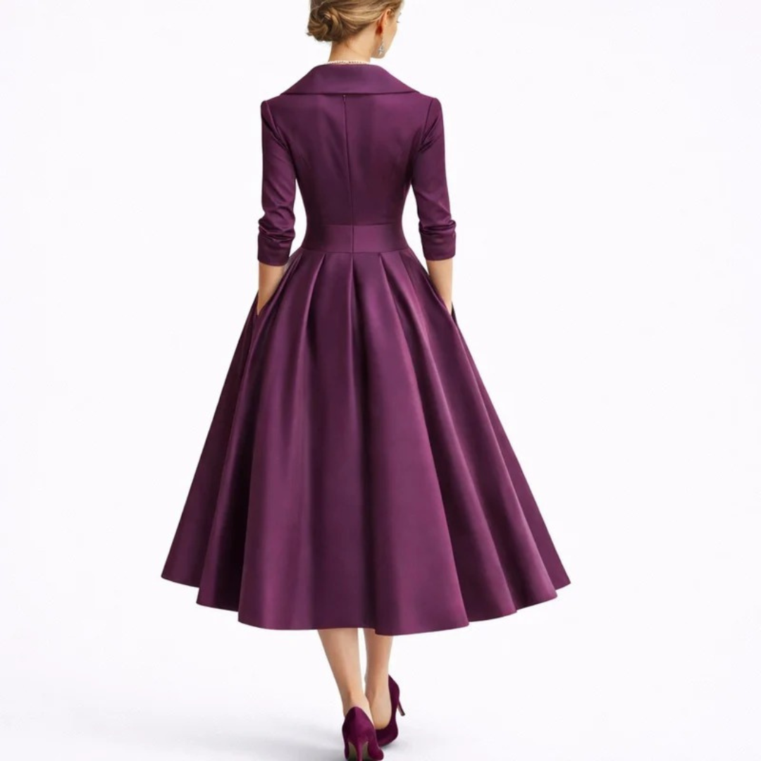 Leonie | Damen Herbst Midikleid für altag