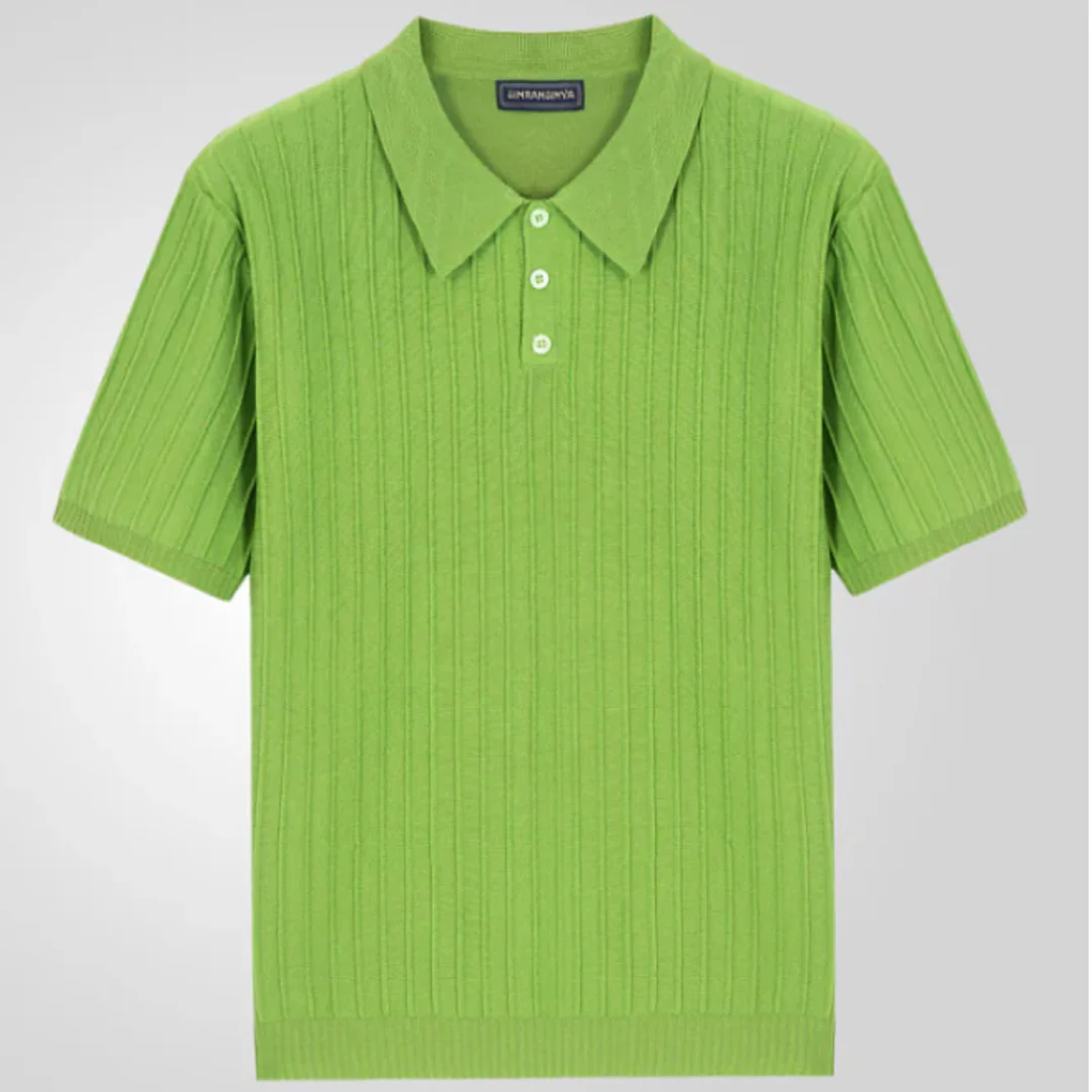 Leopold | Herren Poloshirt Strickoptik Für Sommer