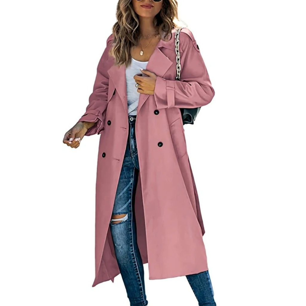 Levke | Damen Bequeme Oversize Trench Coat
