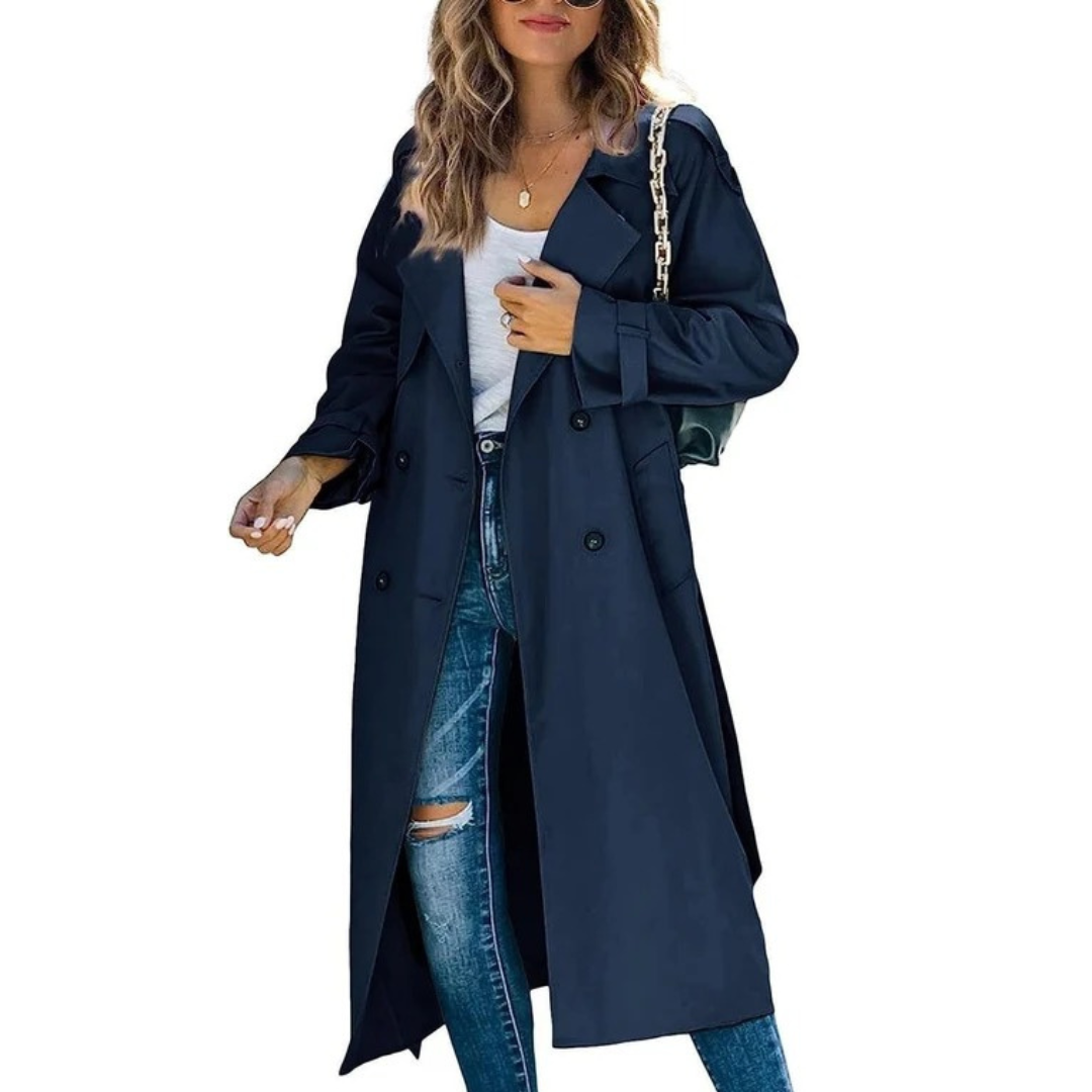 Levke | Damen Bequeme Oversize Trench Coat
