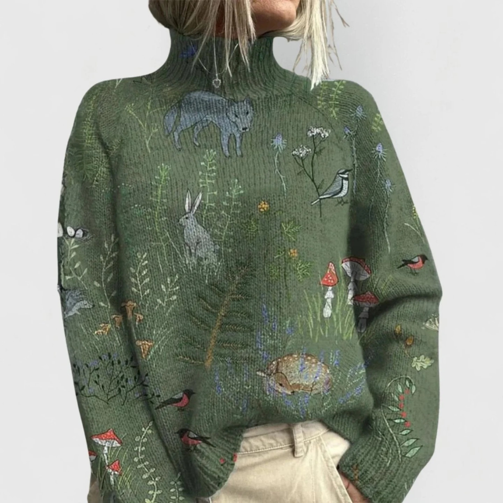 Lia | Damen Stilvoller Winter Rollkragenpullover