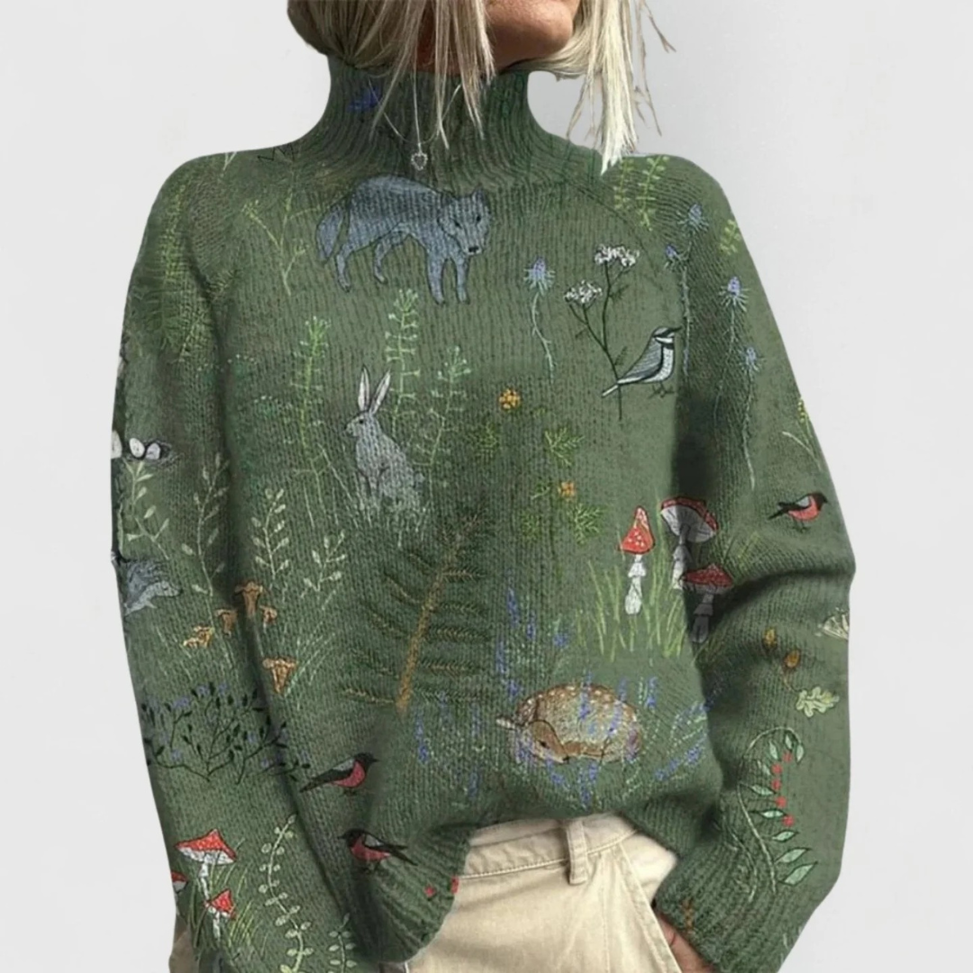 Lia | Damen Stilvoller Winter Rollkragenpullover