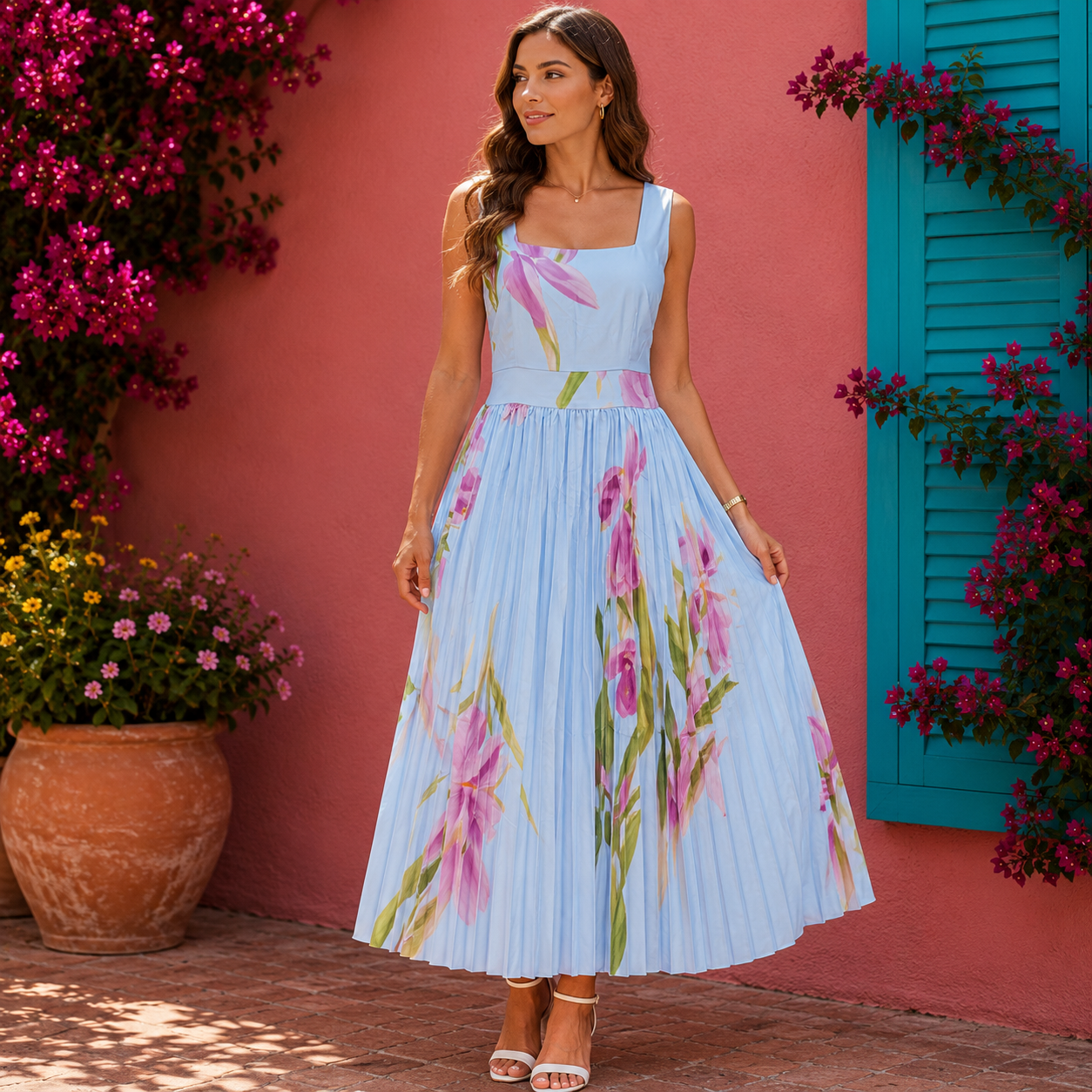Liese | Damen Fließendes Sommerkleid Maxi Boho