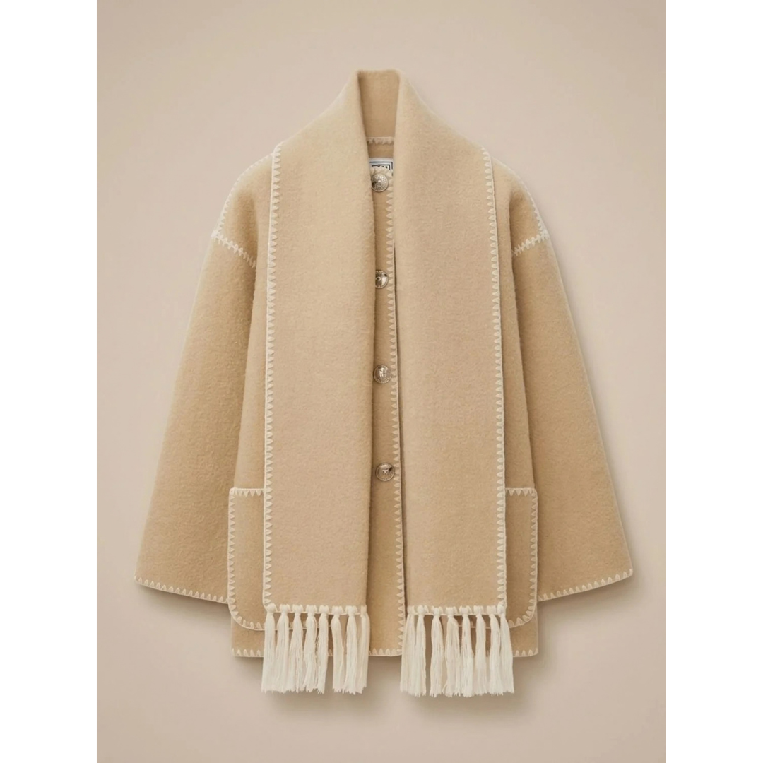 Lieselotte | Damen Wollmantel mit Cape Design und Knöpfen