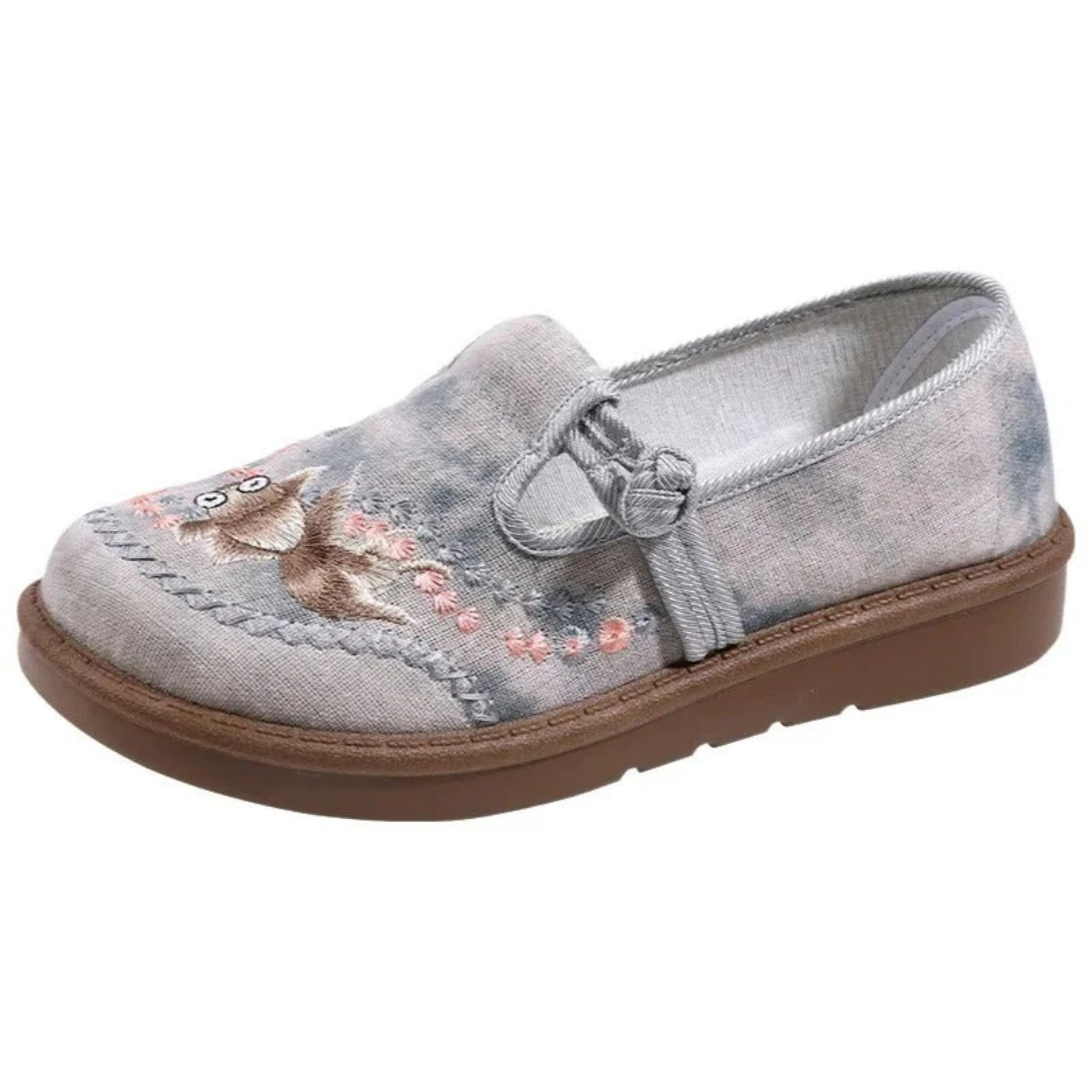 Liesl | Damen Loafer Schuhe Mit Stickerei Alltag