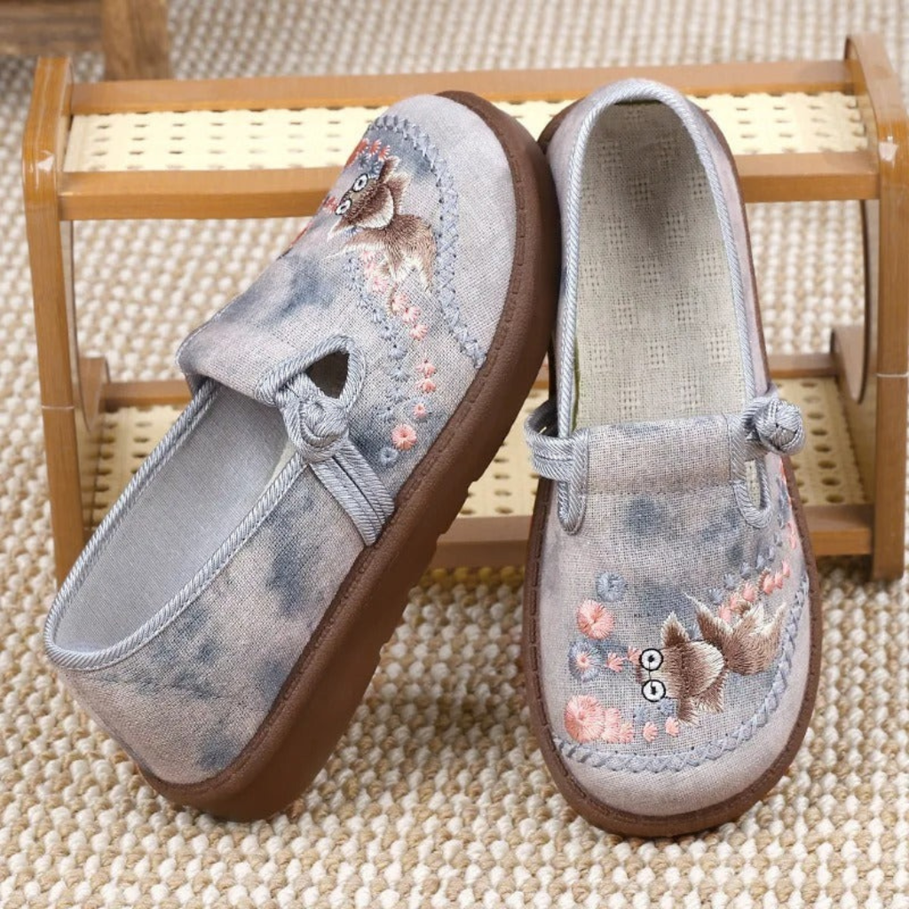 Liesl | Damen Loafer Schuhe Mit Stickerei Alltag