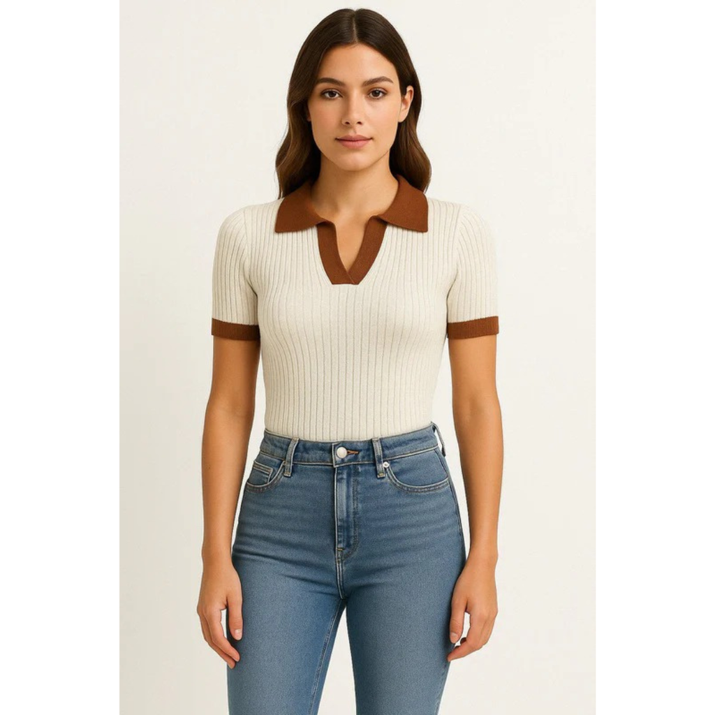 Lilia | Damen Modernes Sommer Poloshirt Casual Elegant