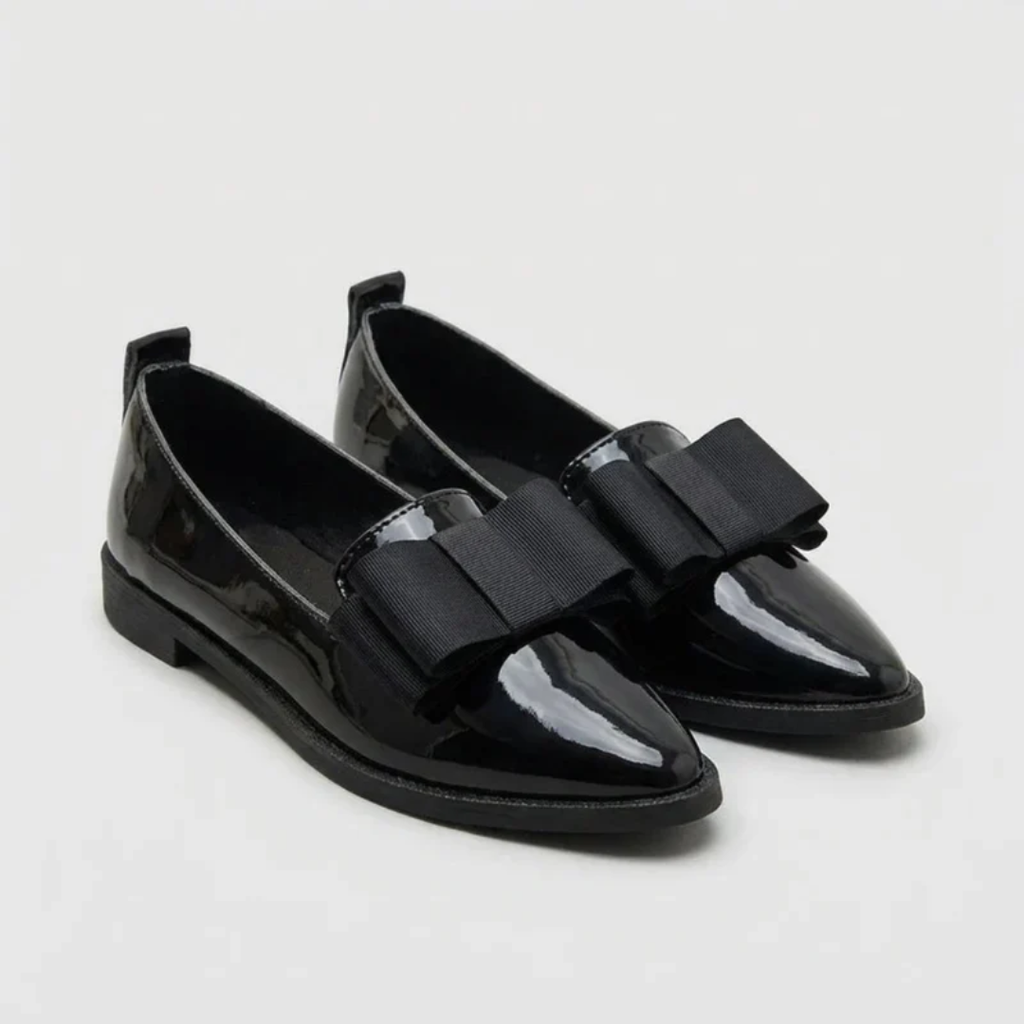 Lily | Damen Loafer Schuhe Spitze Schleife